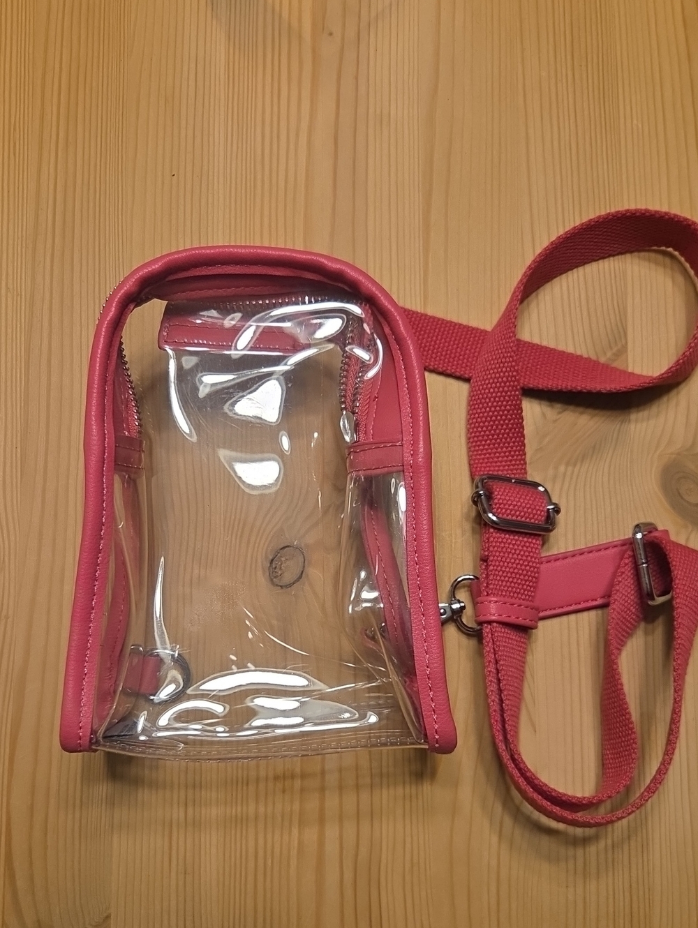 Clear Crossbody Bag Hot Pink Trim | Stadium, Concert & Venue Approved